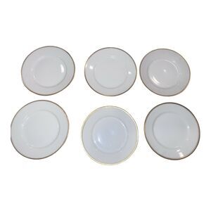 Theodore Haviland Limoges Gold Trim Salad Plates Set of 6 France Heirloom 1920s